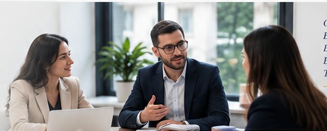 Business consultation in a modern office
